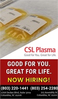 CSL Plasma - Columbia